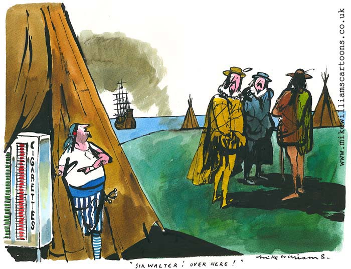 Sir Walter's Vending Machine cartoon by Mike Williams